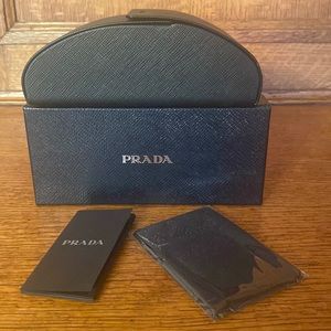 Prada Sunglass Box, Case and Cleaning cloth new